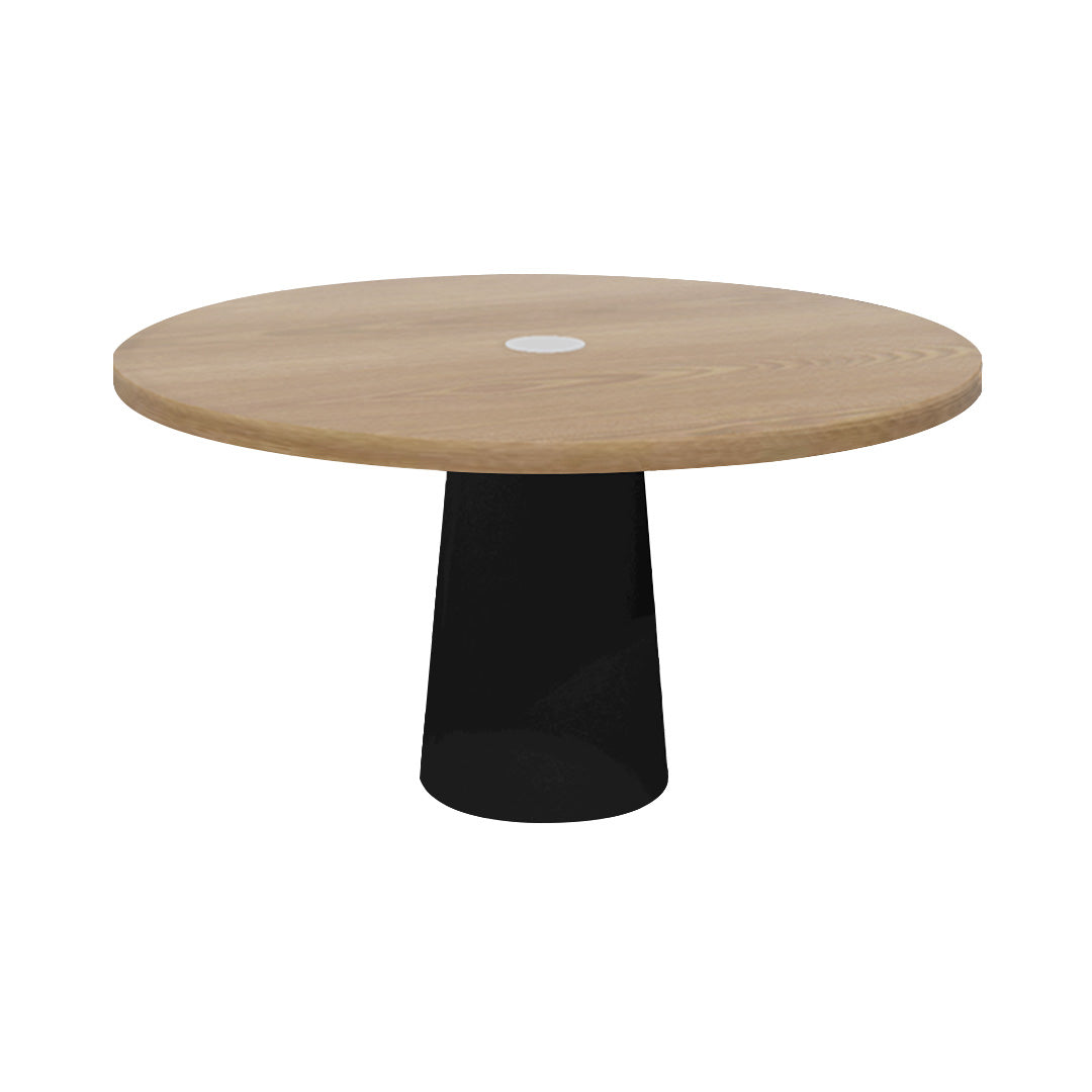 Container Round Table: Large + Natural Oil with Hole + Black