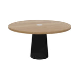 Container Round Table: Large + Natural Oil with Hole + Black