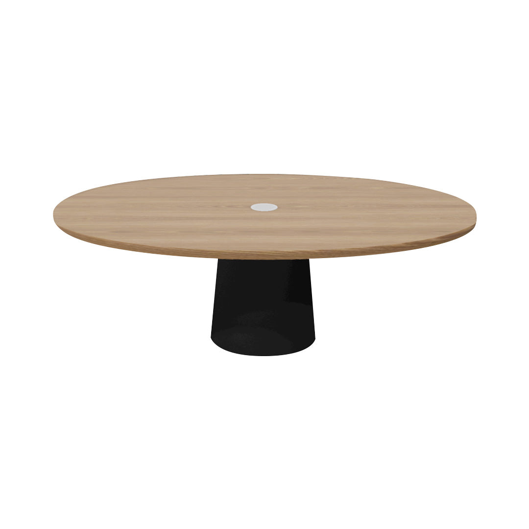Container Oval Table: Small + Natural Oil with Hole + Black