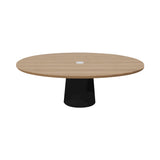 Container Oval Table: Small + Natural Oil with Hole + Black