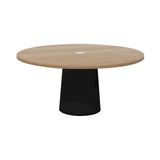 Container Round Table: Extra Large + Natural Oil with Hole + Black