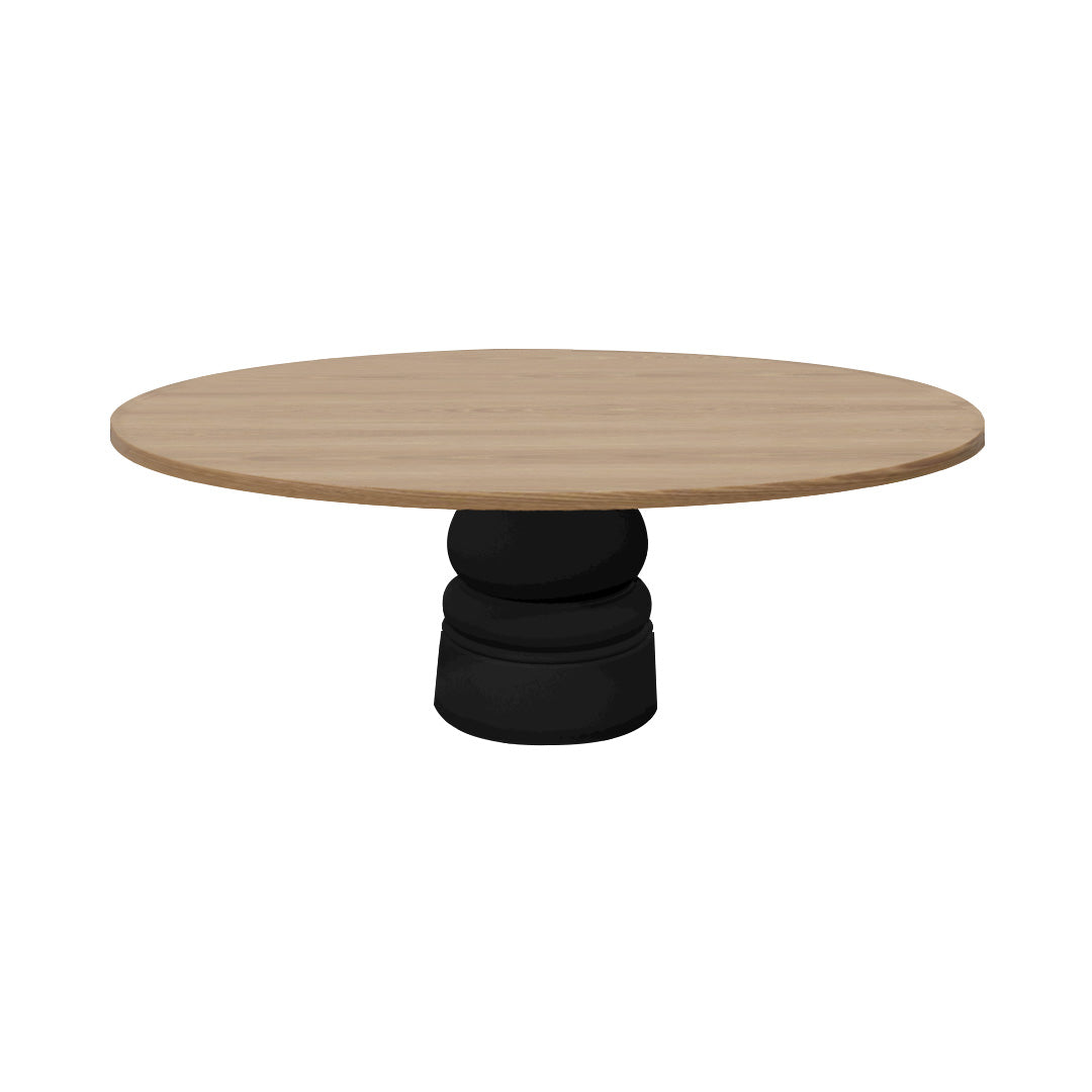 Container Oval Table: Small + New Antiques + Natural Oil + Black