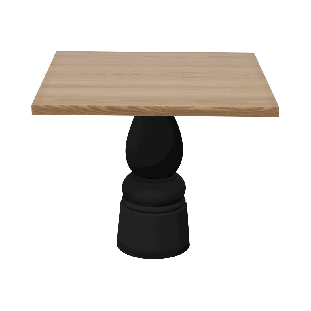 Container Square Table: Large + New Antiques + Natural Oil + Black