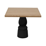 Container Square Table: Large + New Antiques + Natural Oil + Black
