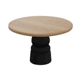 Container Round Table: Large + New Antiques + Natural Oil + Black