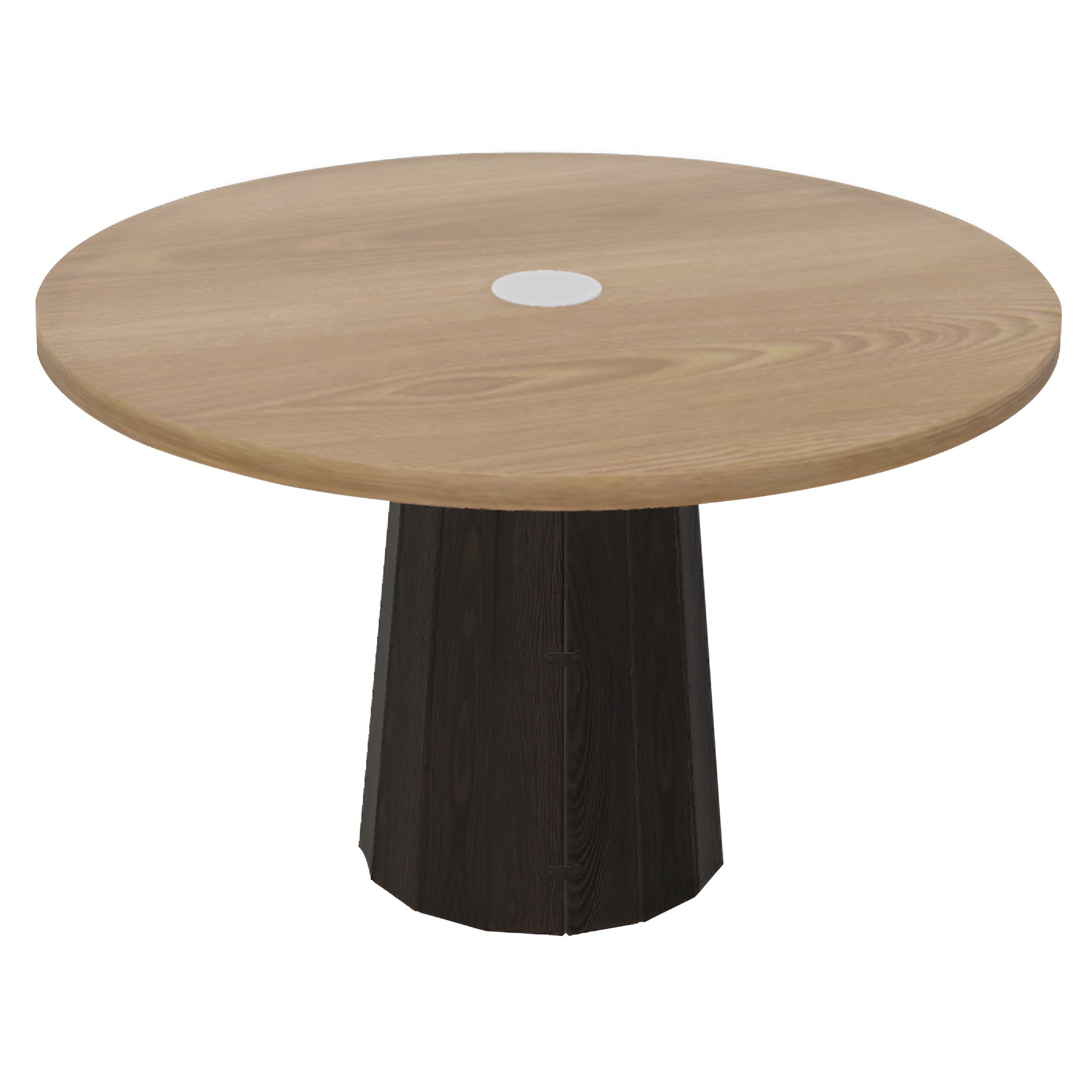 Container Round Table: Medium + Bodhi Cover + Natural Oil with Hole + Natural Oil