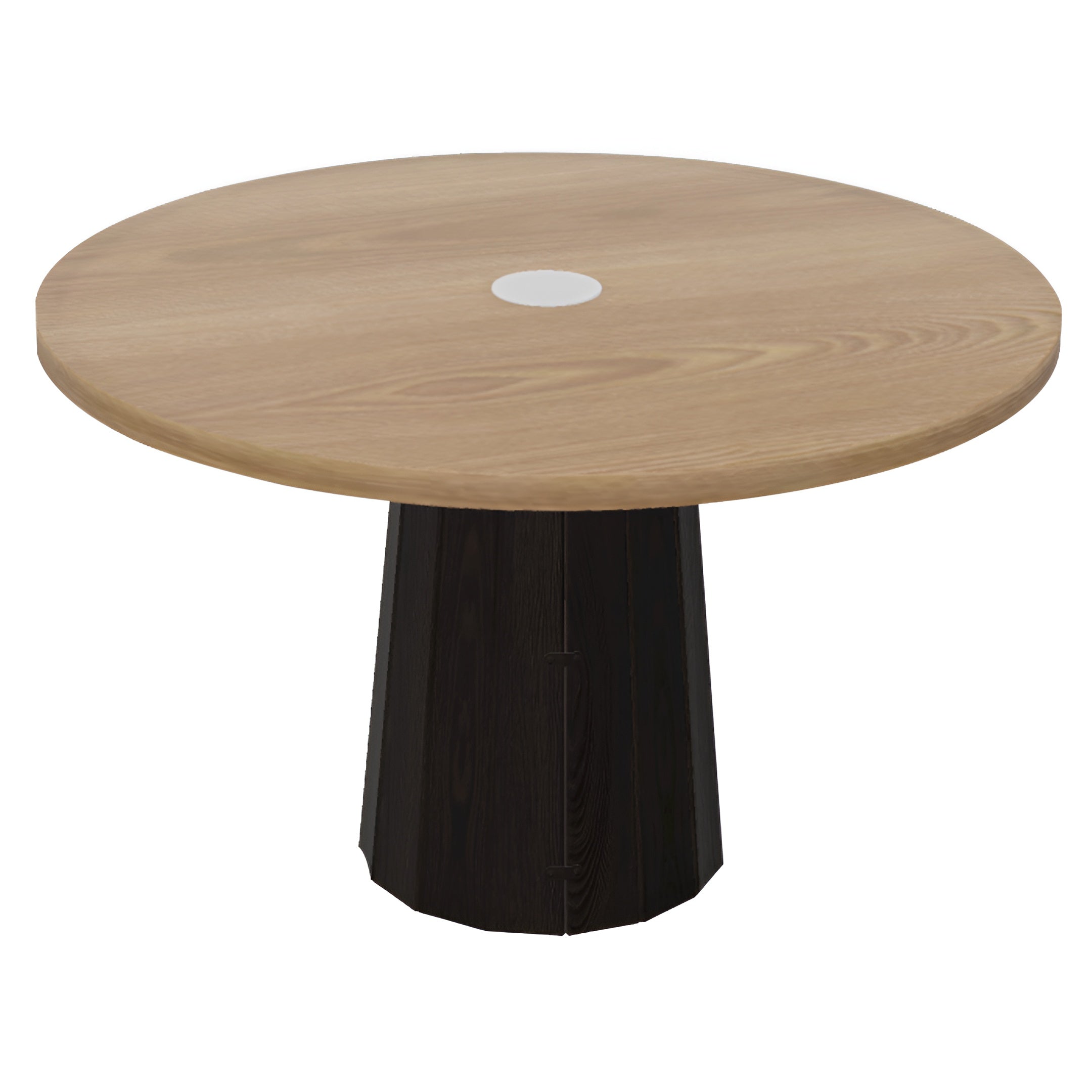 Container Round Table: Medium + Bodhi Cover + Natural Oil with Hole + Wenge