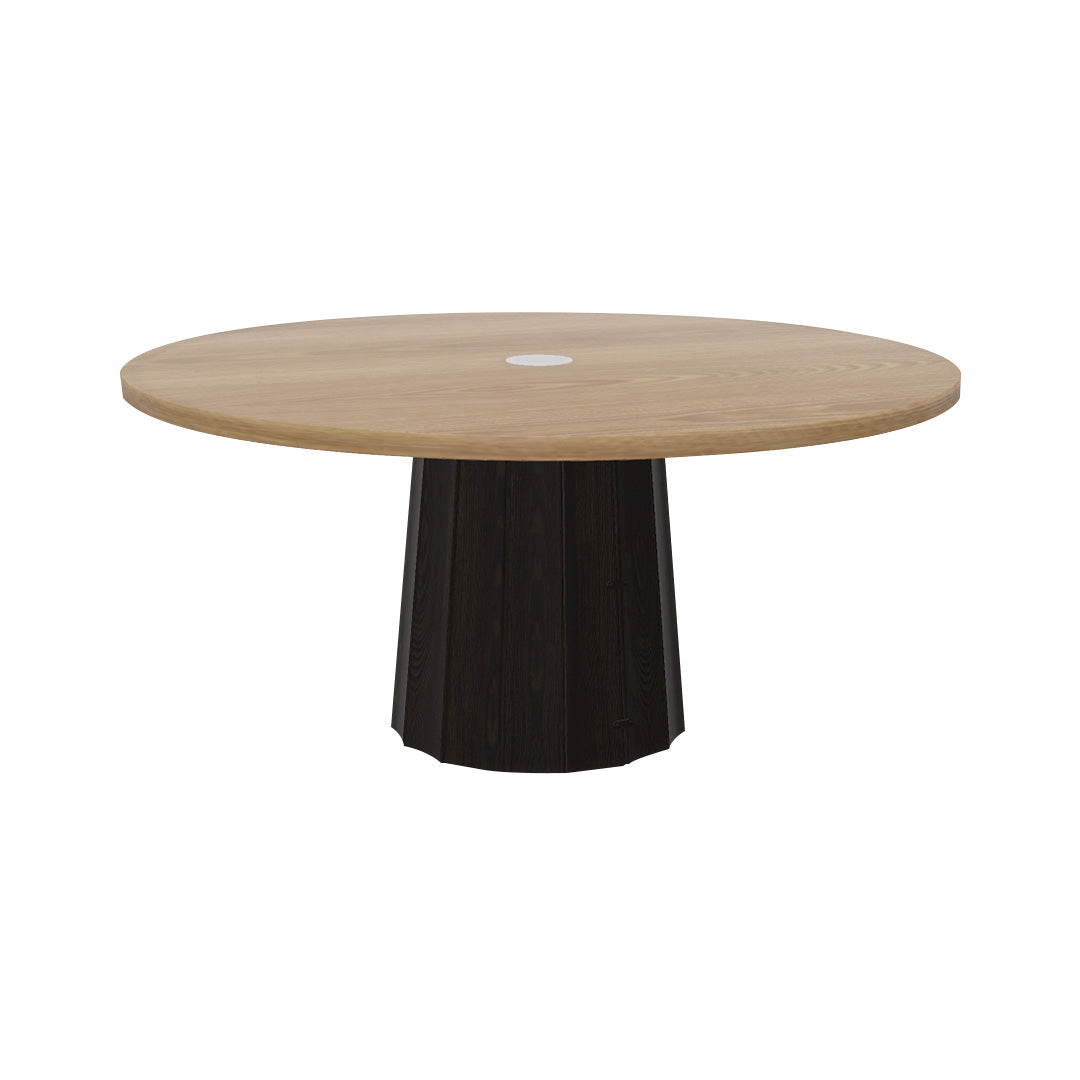 Container Round Table: Extra Large + Bodhi Cover + Natural Oil with Hole + Wenge