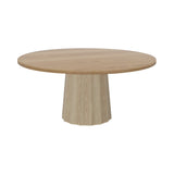 Container Round Table: Extra Large + Bodhi Cover + Natural Oil + White Wash