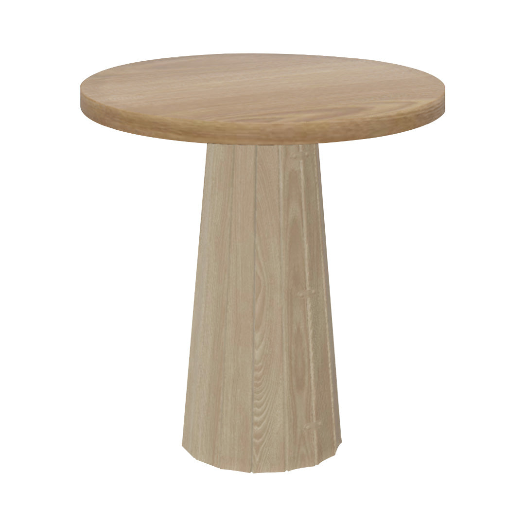Container Round Table: Extra Small + Bodhi Cover + Natural Oil + White wash