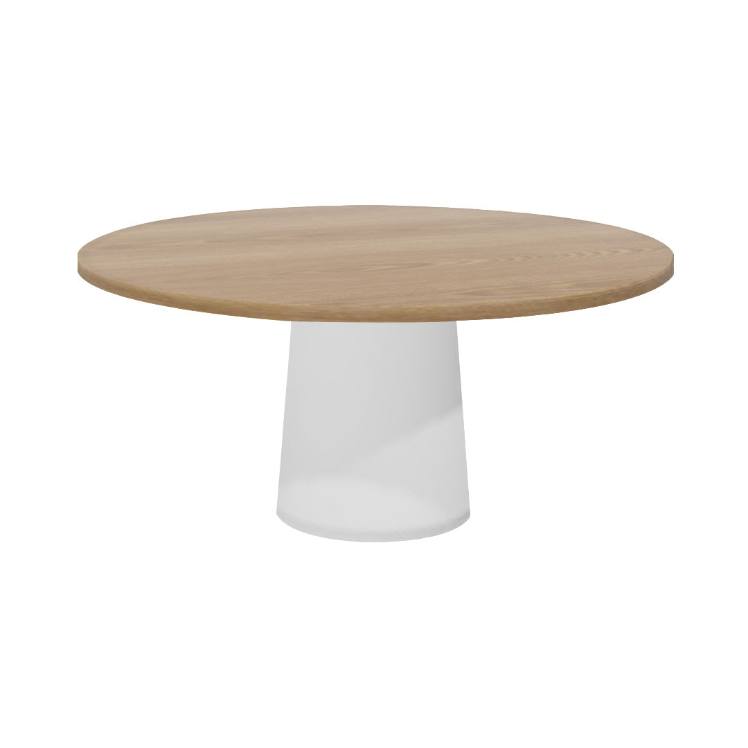 Container Round Table: Extra Large + Natural Oil + White