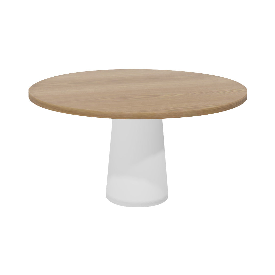 Container Round Table: Large + Natural Oil + White