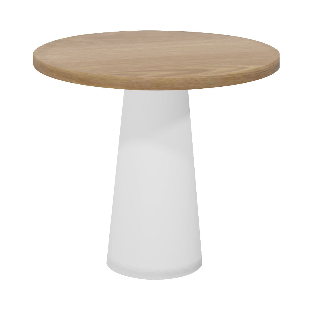 Container Round Table: Extra Small + Natural Oil + White