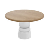 Container Round Table: Large + New Antiques + Natural Oil + White
