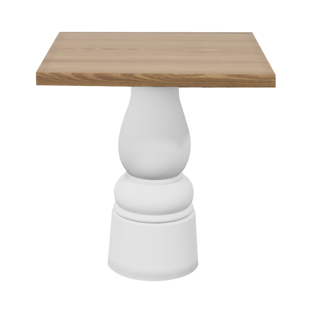 Container Square Table: Small + New Antiques + Natural Oil + White