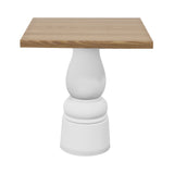 Container Square Table: Small + New Antiques + Natural Oil + White
