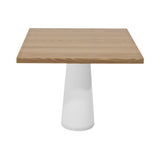
Container Square Table: Large + Cable Feed + Natural Oil + White