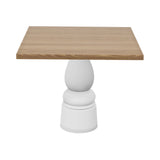 Container Square Table: Large + New Antiques + Natural Oil + White