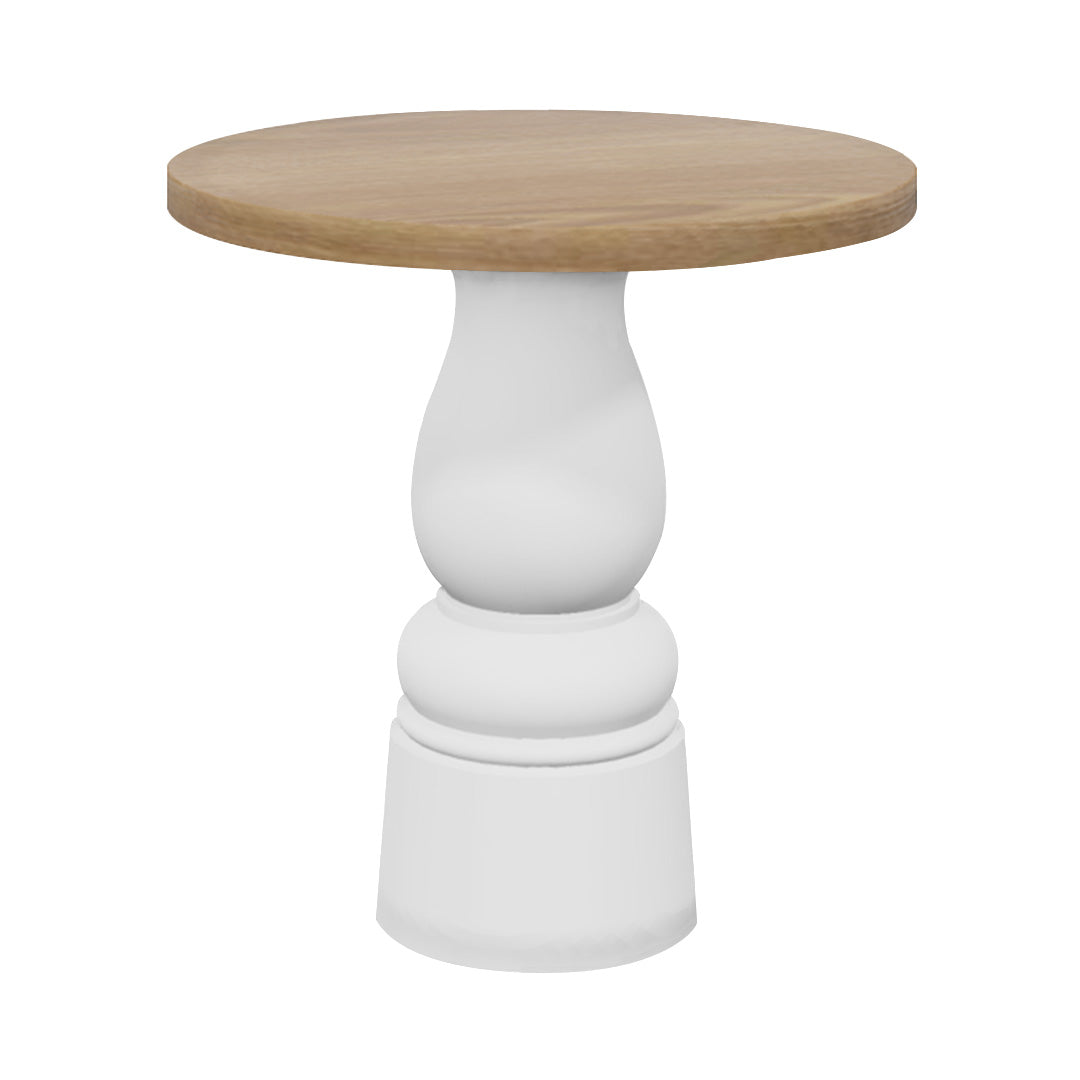 Container Round Table: Extra Small + New Antiques + Natural Oil + White