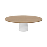 Container Oval Table: Small + Natural Oil + White