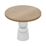 Container Round Table: Small + New Antiques + Natural Oil + White