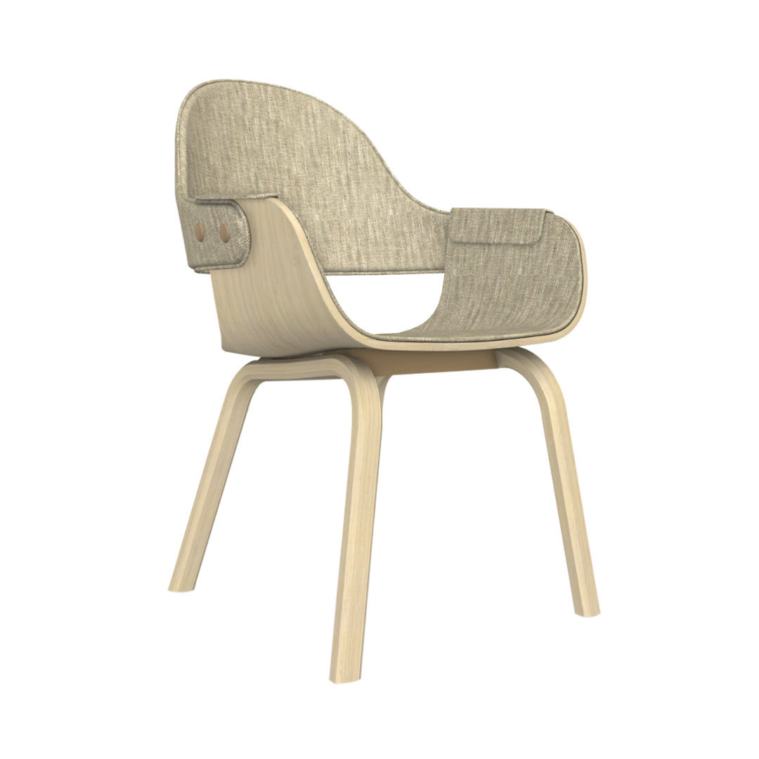 Showtime Nude Chair: Full Upholstered + Natural Ash + Natural Ash