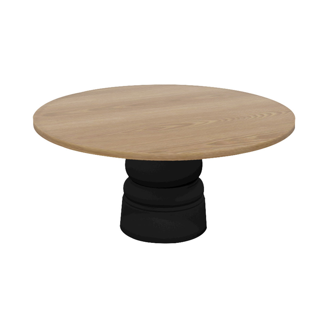 Container Round Table: XXL + New Antiques + Natural Oil + Black