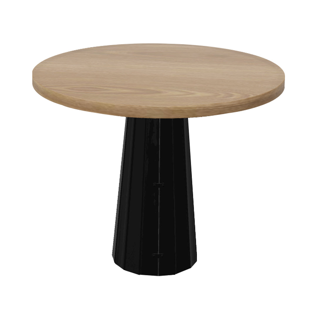 Container Round Table: Small + Bodhi Cover + Natural Oil + Black