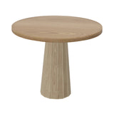 Container Round Table: Small + Bodhi Cover + Natural Oil + White Wash