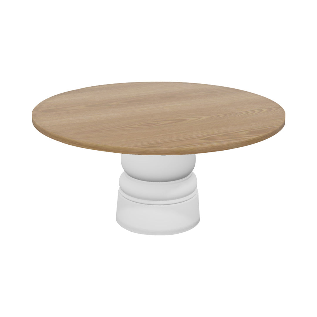 Container Round Table: XXL + New Antiques + Natural Oil + White