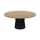 Container Round Table: Extra Large + New Antiques + Natural Oil + Black