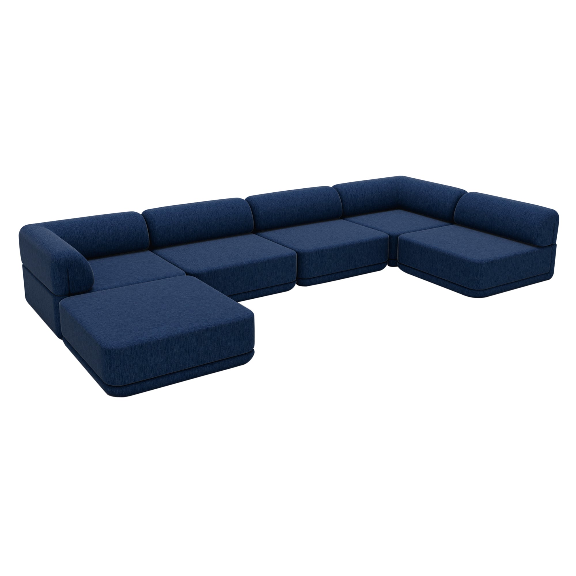 Cube Modular Sofa: Configuration 9 + Chenille Navy