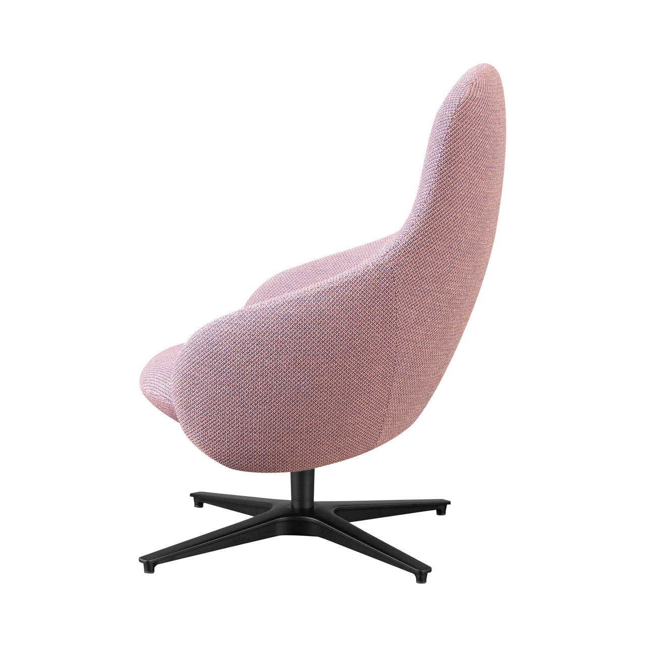 Nebula Lounge Chair + Pouf: Swivel Base