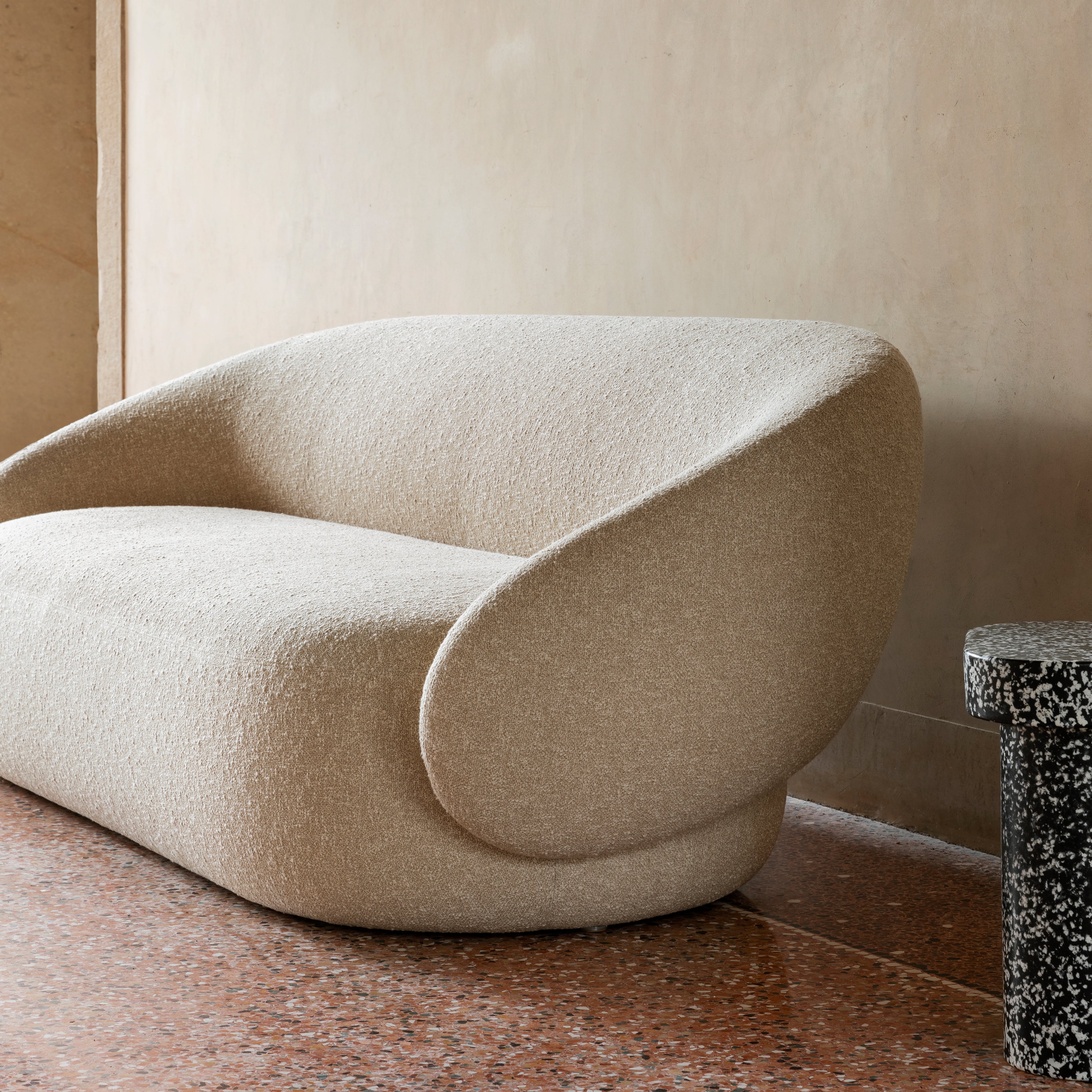 Nebulone Sofa + Pouf: Upholstered: LS