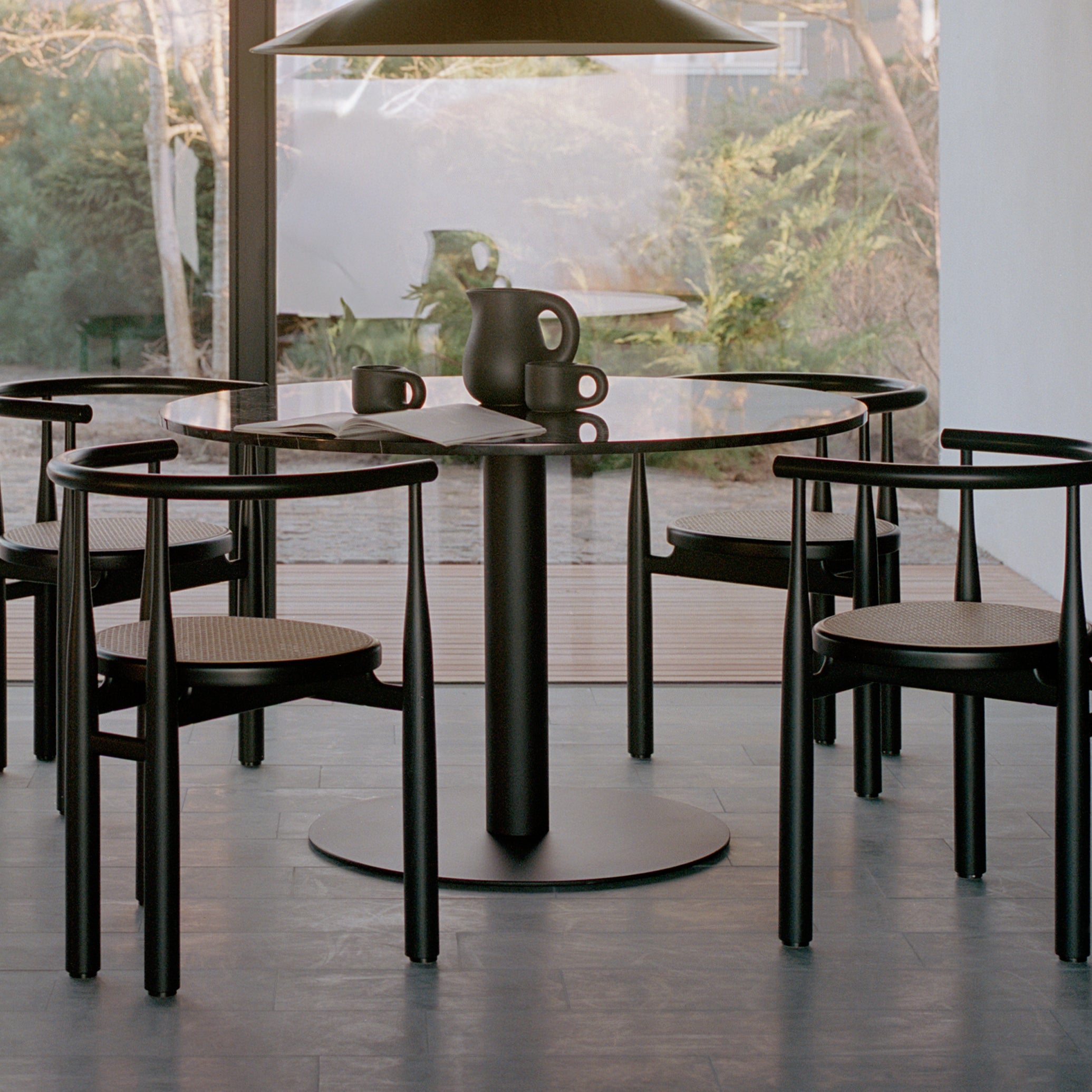Florence Column Round Table: Marble Top