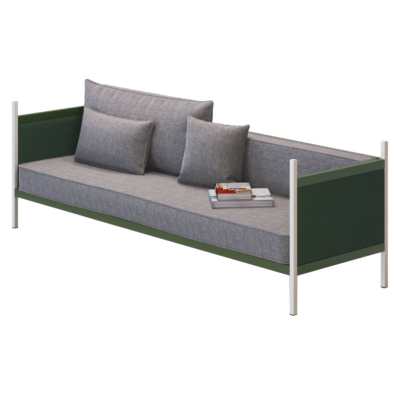 Grid Straight Sofa: Larch Panel