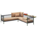 Grid Corner Sofa with Low Partition: Metal Grid