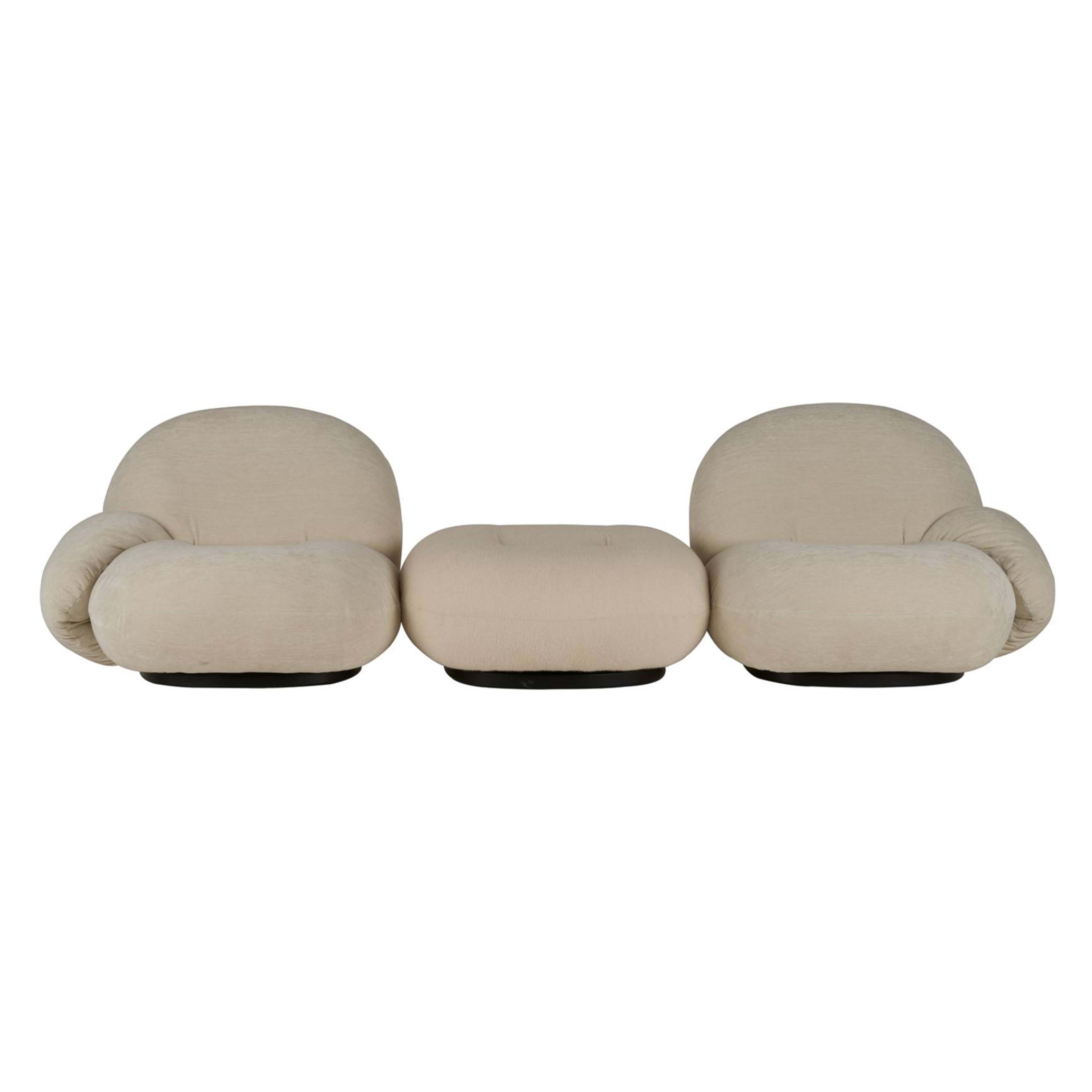 Pacha Sofa: 2-Seater with Armrests and Ottoman