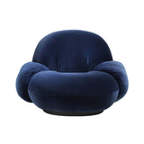 Pacha Lounge Chair with Armrest: Black Semi Matt