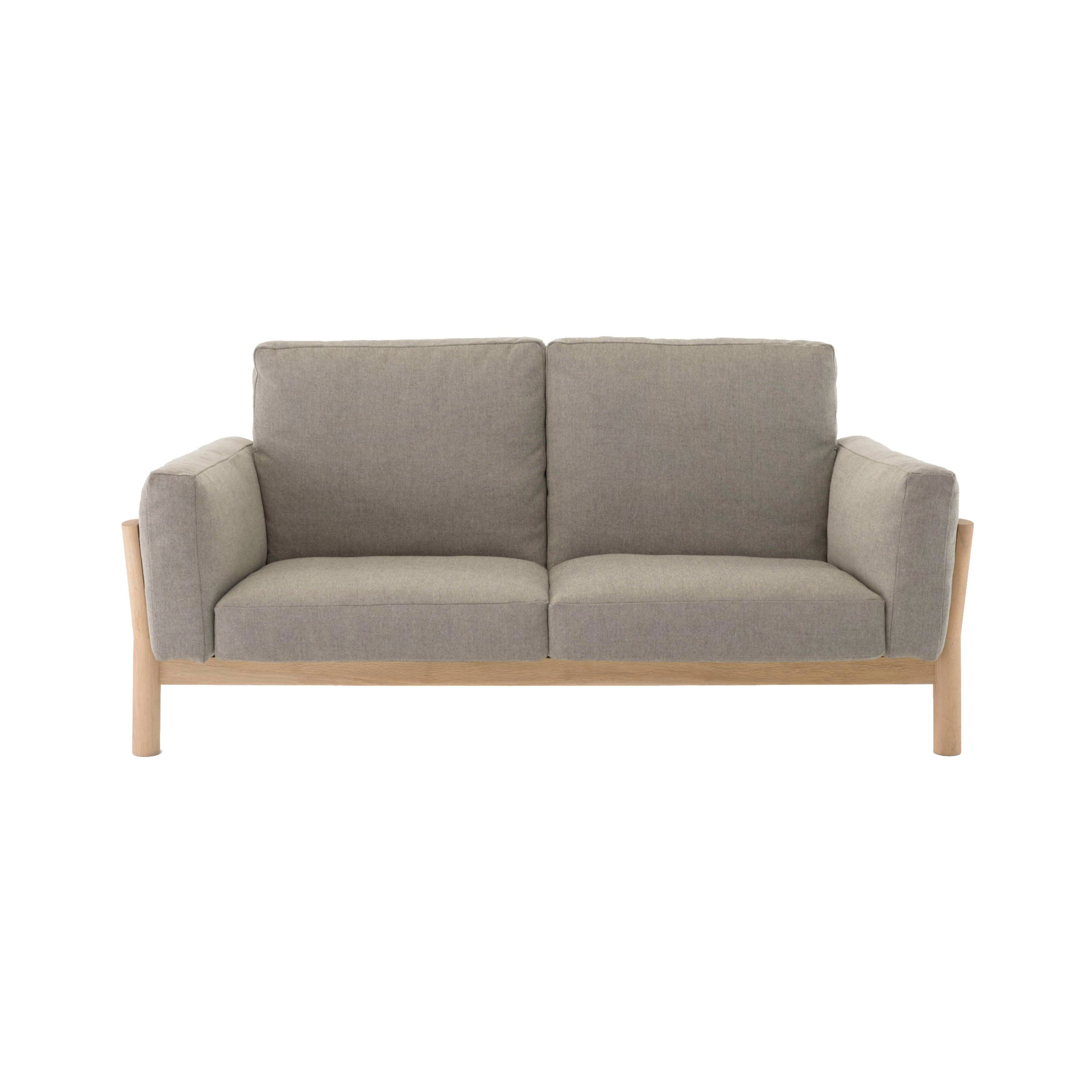 Castor Sofa 2 Seater: Pure Oak