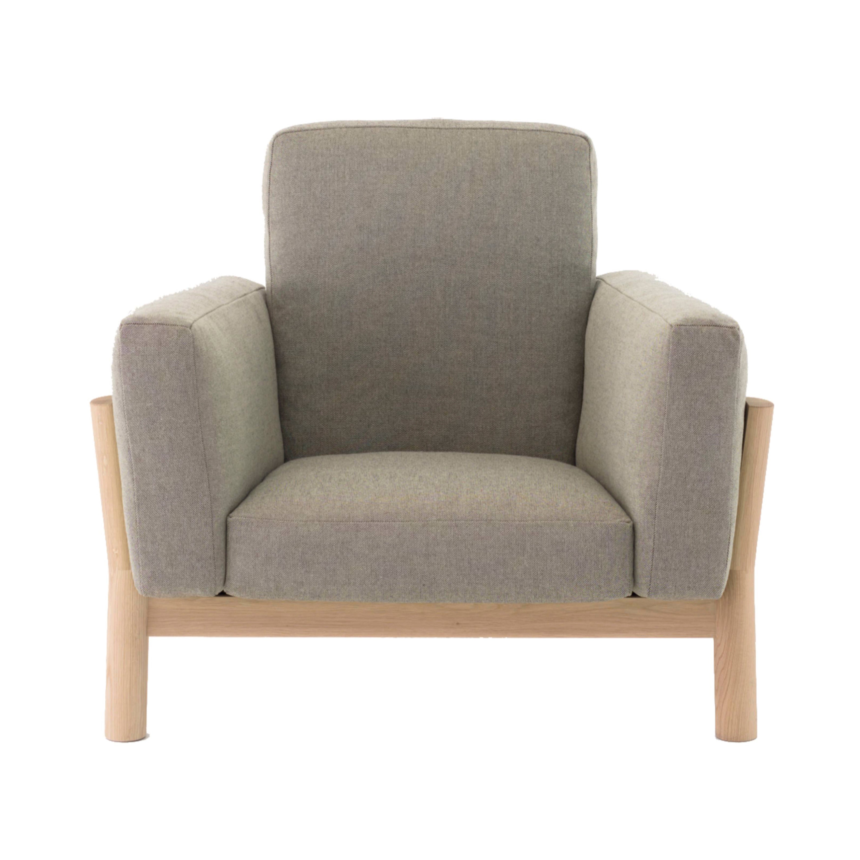 Castor Sofa 1 Seater: Pure Oak