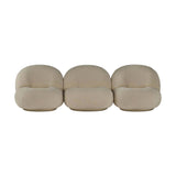 Pacha Sofa: 3 Seater + Pearl Gold + Without Armrest
