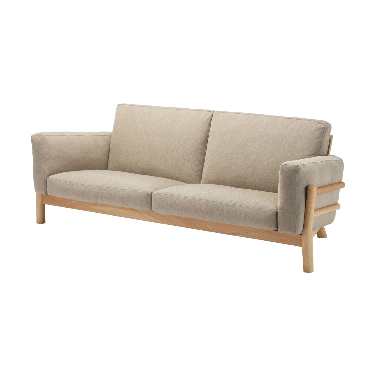 Castor Sofa 3 Seater: Pure Oak