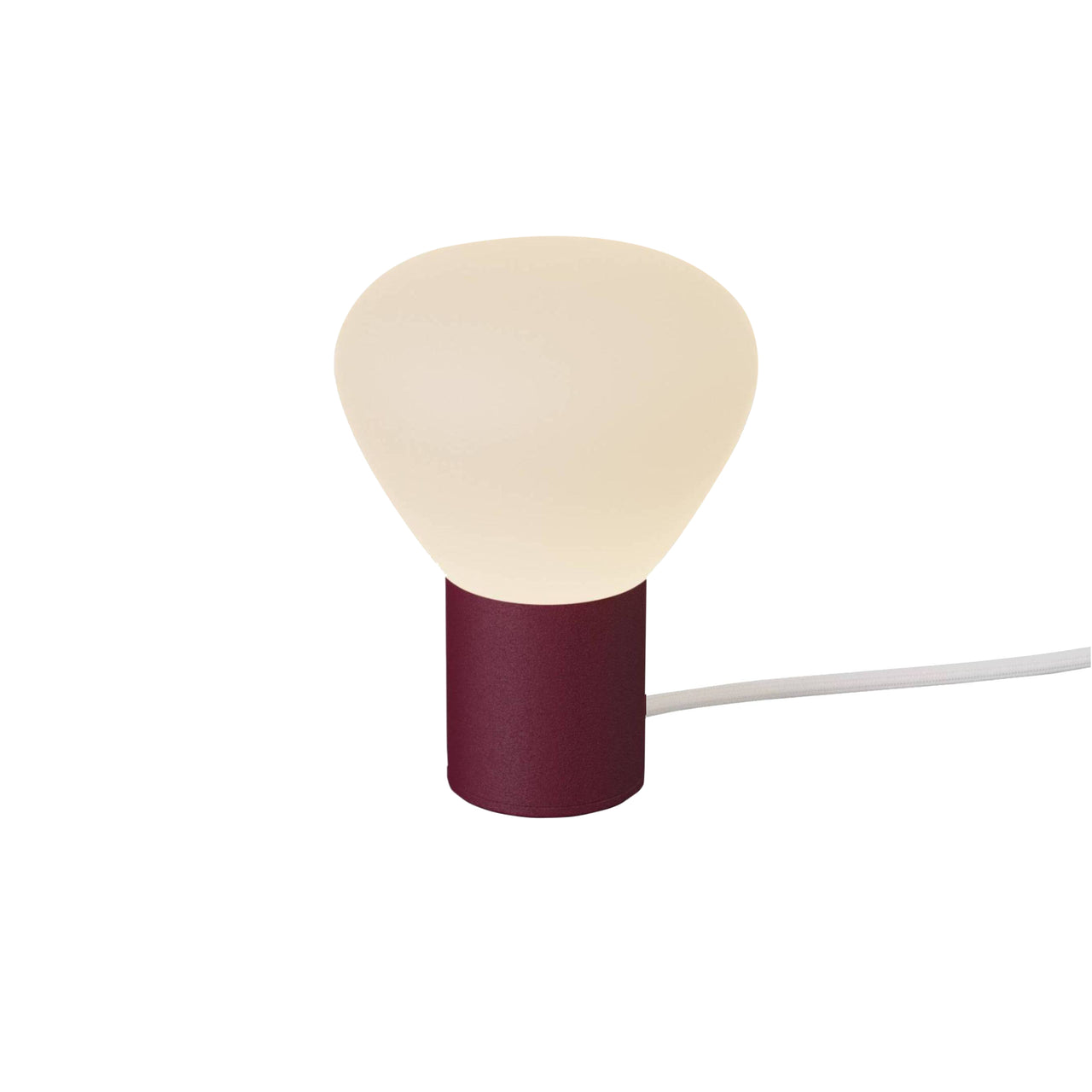 Parc 01 Table Lamp: Footswitch + Burgundy + White