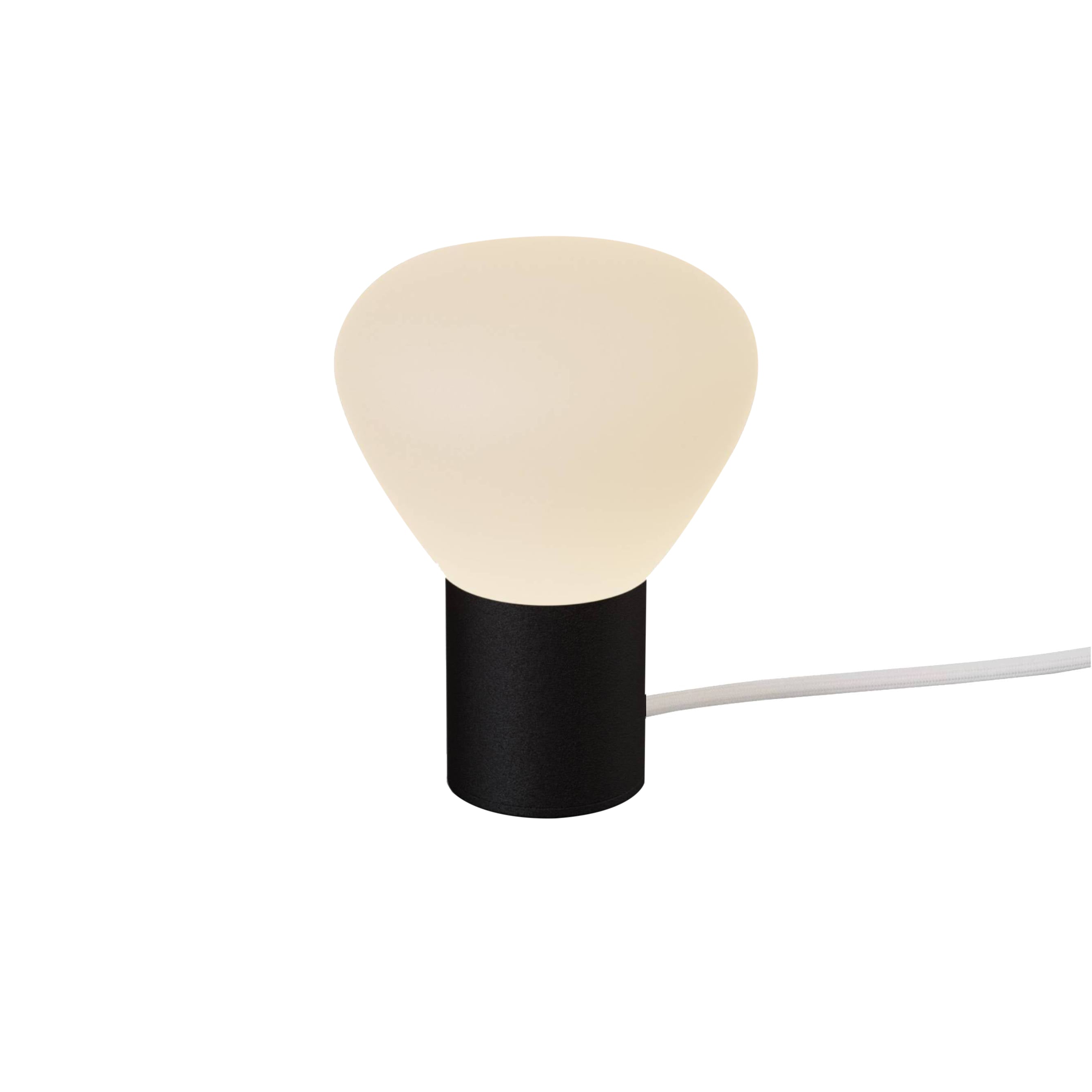 Parc 01 Table Lamp: Footswitch + Black + White