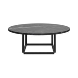 Florence Coffee Table: Black Marquina Marble + Black