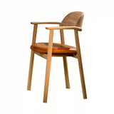 Mati Chair: Oiled Oak + Cellular + Vegetal Leather 95