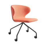 Mula Side Chair: Castors + Black