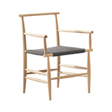 Pelleossa Armchair: Flamed Oak + Black Leather