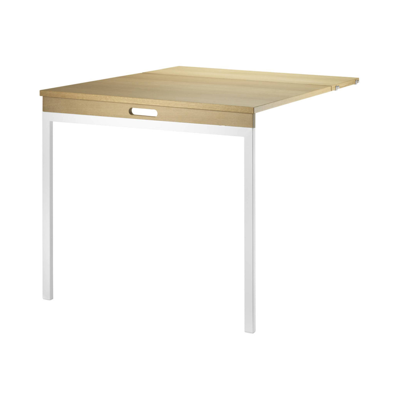 String Shelving System: Folding Table + Oak + White